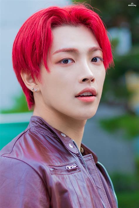 San is very captivating as a performer, honestly they all are, but his part during the bridge caught my eye watching the live stages. . Hongjoong red hair